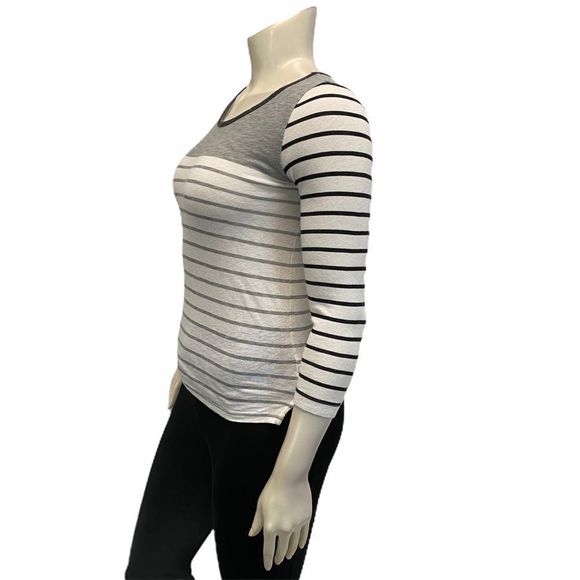 J. Crew Stripe Long Sleeve Top Blouse XS - Picture 2 of 5